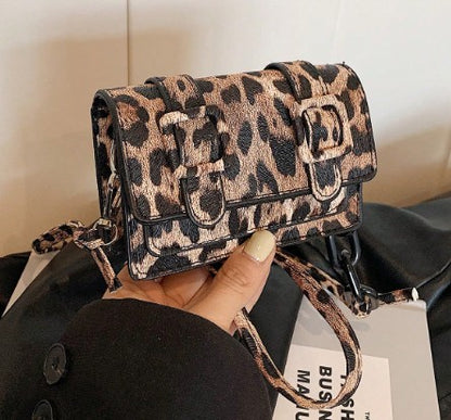 TRINA LEOPARD-PRINT MINI BAG WITH CROSS BODY STRAP