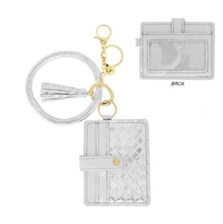 ANGEL WALLET ID HOLDER WRISTLET SILVER