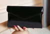 ZOEY PATENT LEATHER CLUTCH BAG BLACK