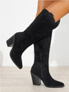 ARIZONA 55 Black Vegan Faux Suede Cowboy Boot