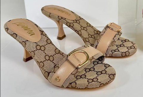 CICI-1 Nude Print Kitten Heel