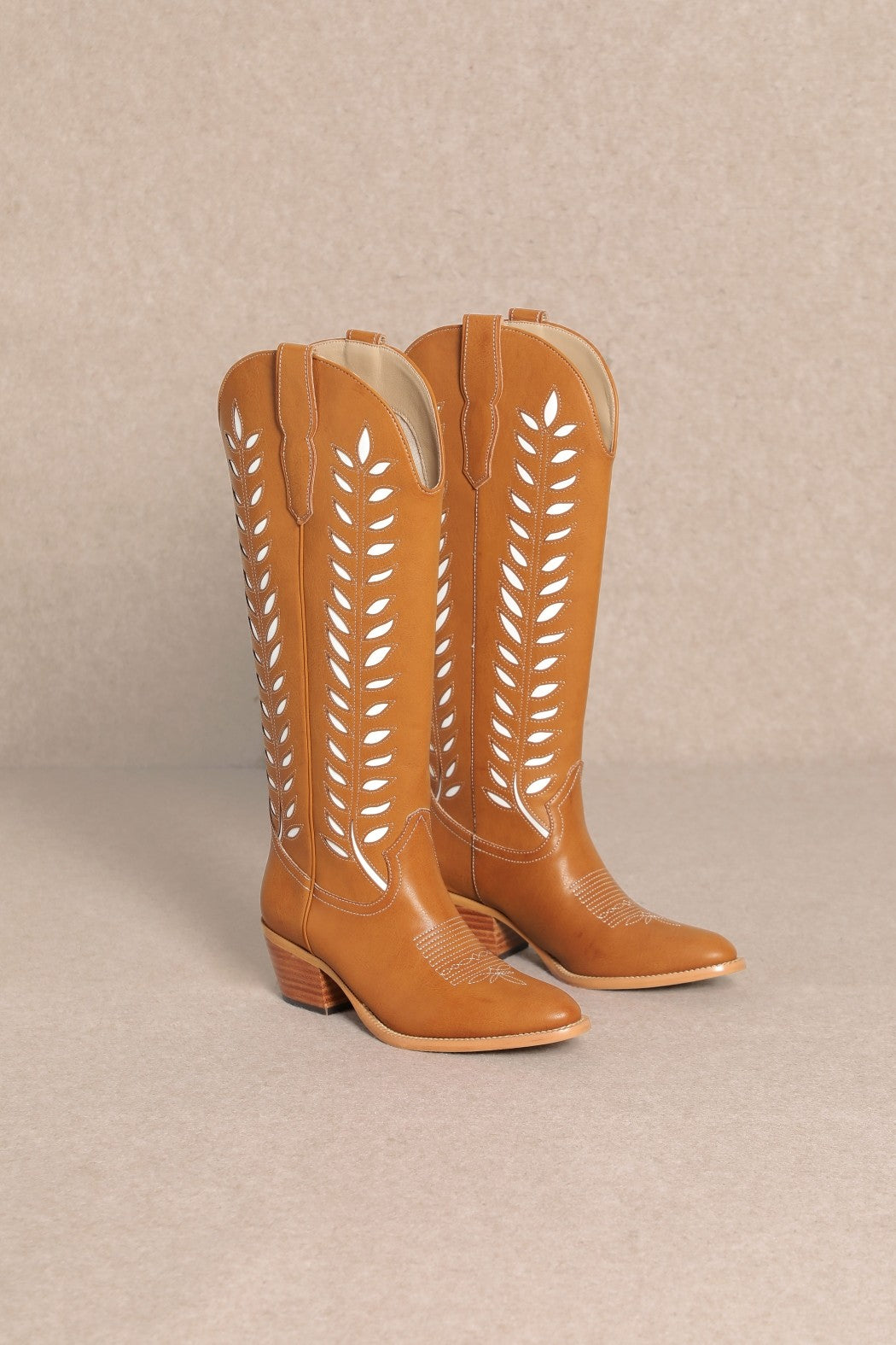 LUCIA Camel Cowboy Boots