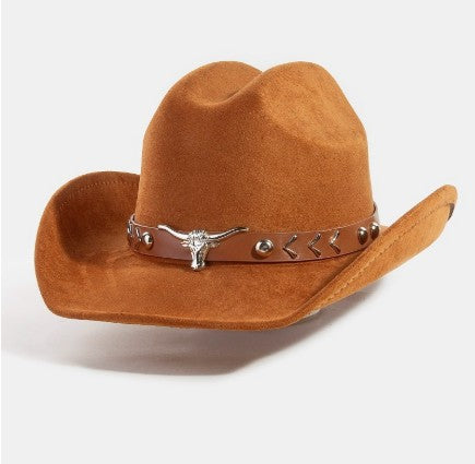 DRIVER FAUX SUEDE COWBOY HAT BROWN