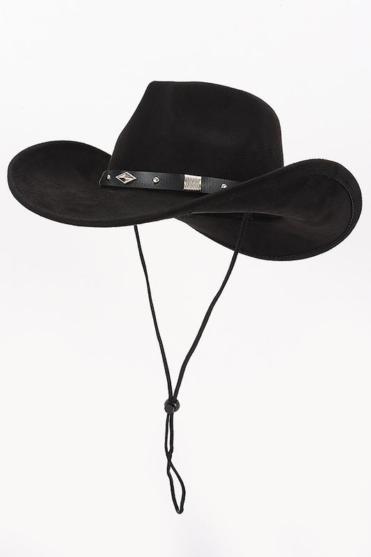 DEUCE FAUX SUEDE COWBOY HAT BLACK