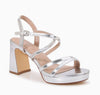 ESPERANZA SILVER Platform Chunky Heel Sandal