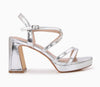 ESPERANZA SILVER Platform Chunky Heel Sandal
