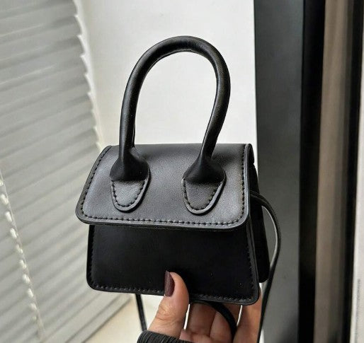 ESTELLE BLACK MINI BAG WITH CROSS BODY STRAP