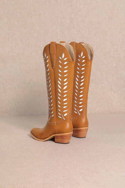 LUCIA Camel Cowboy Boots