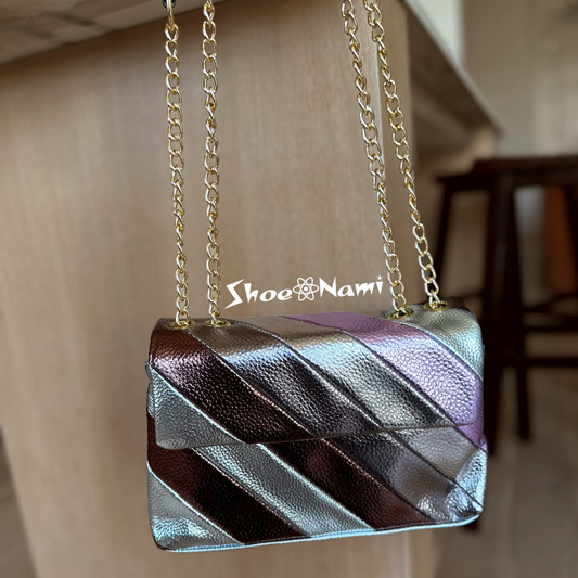 FEVER BAG/6670 Lavender Silver Metallic Multi - ShoeNami