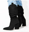 GOT MILK VELVET COWBOY BOOT BLACK