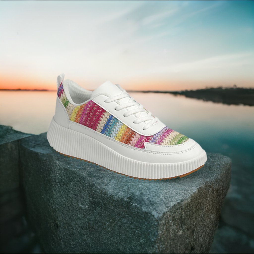 TIMELESS-12 White Rainbow Multi - ShoeNami