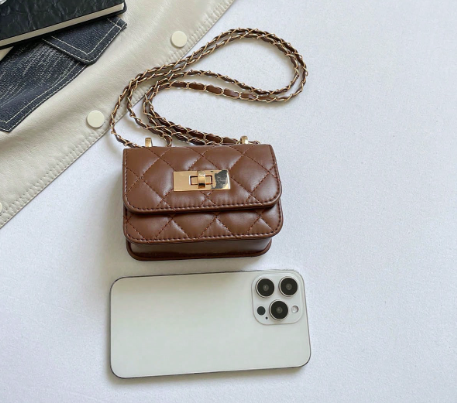 JANAE BROWN MINI BAG WITH CROSS BODY STRAP (Copy)