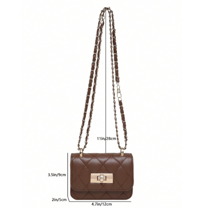 JANAE BROWN MINI BAG WITH CROSS BODY STRAP (Copy)