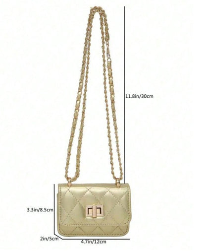 JANAE GOLD MINI BAG WITH CROSS BODY STRAP