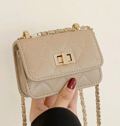 JANAE NUDE MINI BAG WITH CROSS BODY STRAP