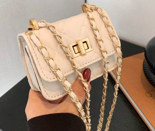 JANAE NUDE MINI BAG WITH CROSS BODY STRAP