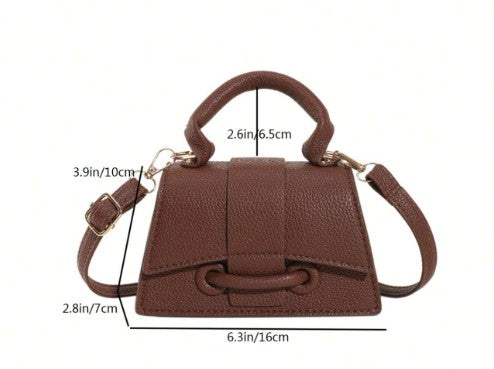 JAYLA BROWN MINI BAG WITH CROSS BODY STRAP