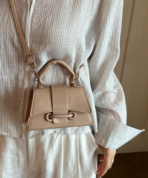 JAYLA BEIGE MINI BAG WITH CROSS BODY STRAP