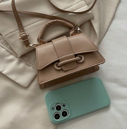 JAYLA BEIGE MINI BAG WITH CROSS BODY STRAP