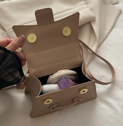 JAYLA BEIGE MINI BAG WITH CROSS BODY STRAP