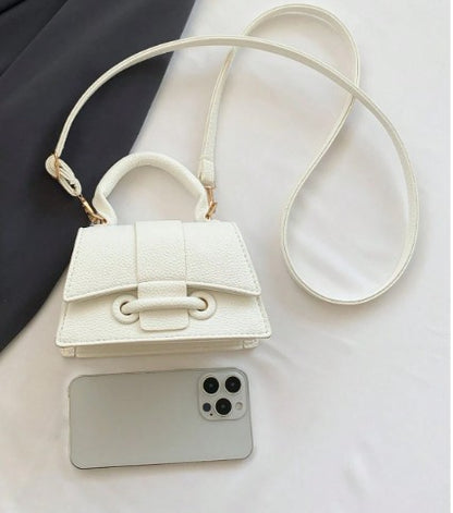 JAYLA WHITE MINI BAG WITH CROSS BODY STRAP