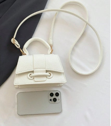 JAYLA WHITE MINI BAG WITH CROSS BODY STRAP