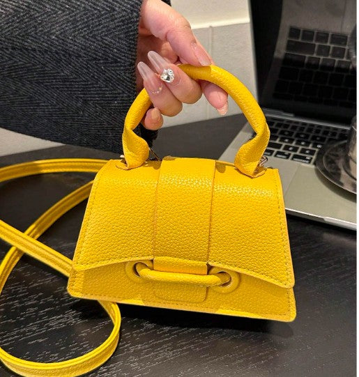 JAYLA YELLOW MINI BAG WITH CROSS BODY STRAP