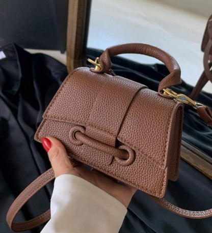 JAYLA BROWN MINI BAG WITH CROSS BODY STRAP