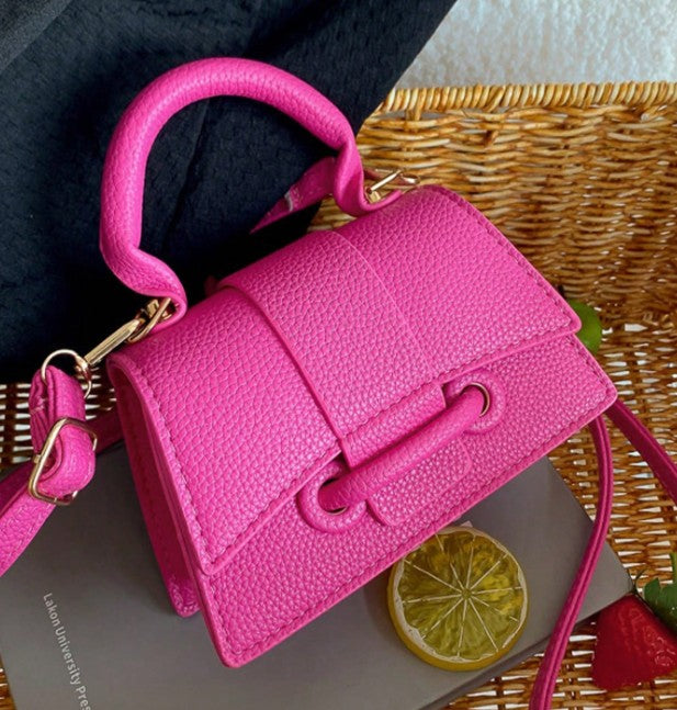 JAYLA HOT PINK MINI BAG WITH CROSS BODY STRAP