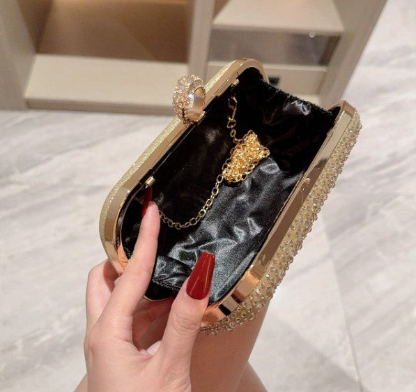 KIARA GOLD RHINESTONE CLUTCH