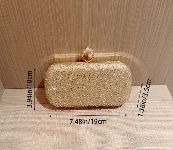 KIARA GOLD RHINESTONE CLUTCH