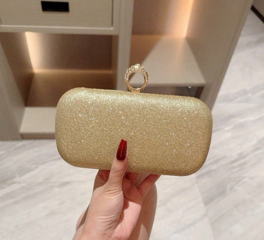 KIARA GOLD RHINESTONE CLUTCH