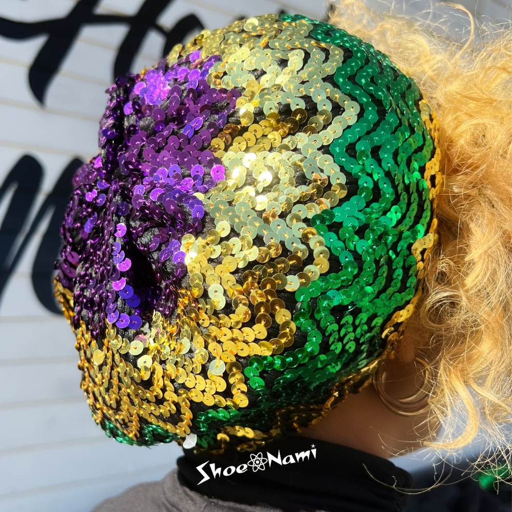 MARDI GRAS SEQUIN BERET - ShoeNami