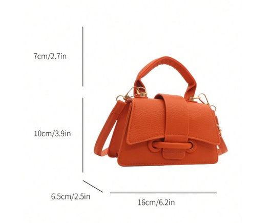 JAYLA ORANGE MINI BAG WITH CROSS BODY STRAP
