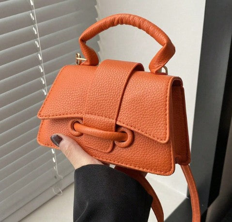 JAYLA ORANGE MINI BAG WITH CROSS BODY STRAP