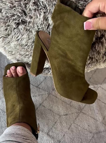 LANCE-01S Olive Faux Suede