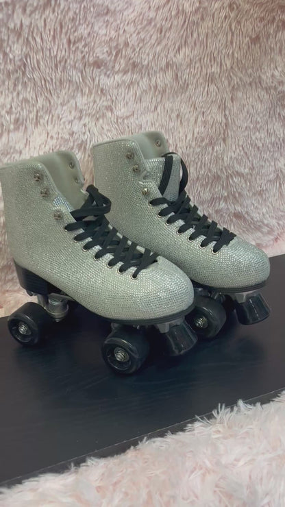 ARCHIE-15 Blingy Silver Rhinestone Women's Roller Skates