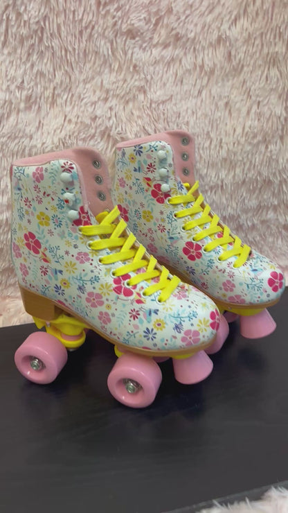 BETTY-11 FLORAL KIDS ROLLER SKATES