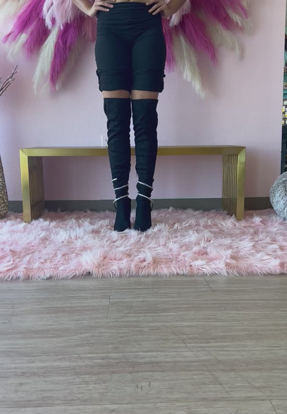 VITO-73 Black Faux Suede