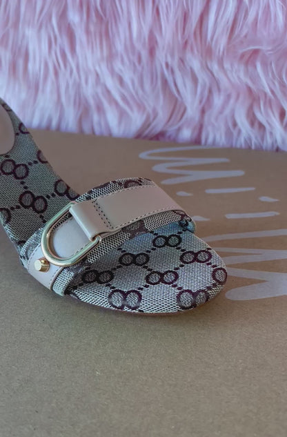 CICI-1 Nude Print Kitten Heel