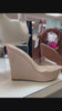 Liliana RHONA-2 nude

- Clear Vamp Band
- Peep Toe
-Nude Faux Patent&nbsp;Platform Wedge Heel, Approx. 5"
- Also Available in Cork