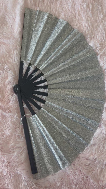 SHIMMER METALLIC FAN SILVER