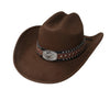 STEER FAUX SUEDE COWBOY HAT BROWN