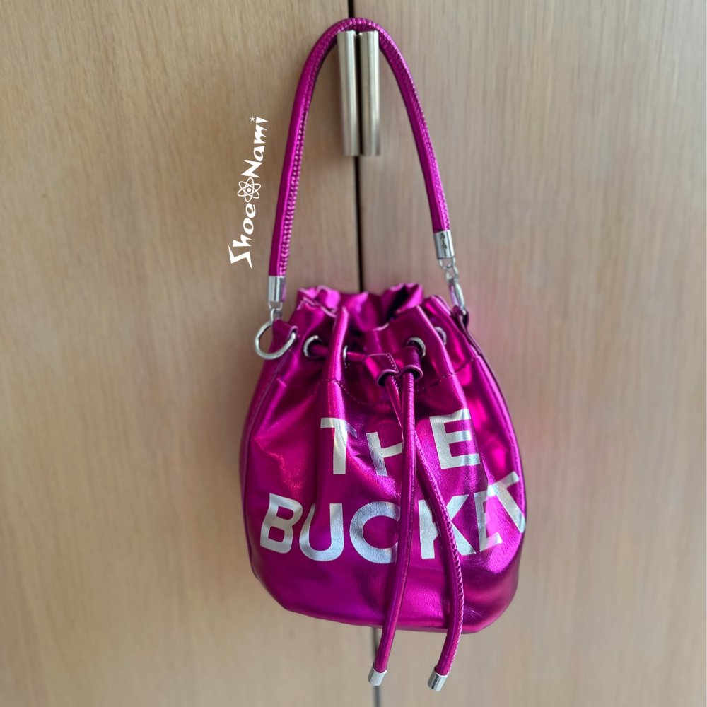 THE BUCKET BAG METALLIC Fuchsia Pink - ShoeNami