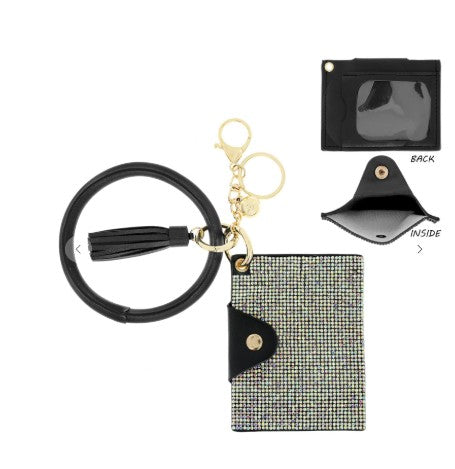 MARIAH AB RHINESTONE WALLET WRISTLET