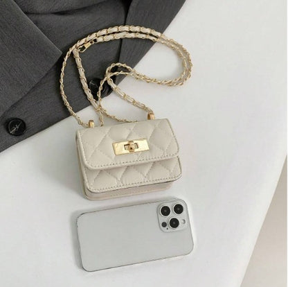 JANAE BEIGE MINI BAG WITH CROSS BODY STRAP