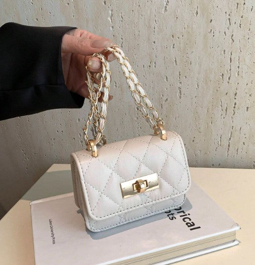 JANAE BEIGE MINI BAG WITH CROSS BODY STRAP