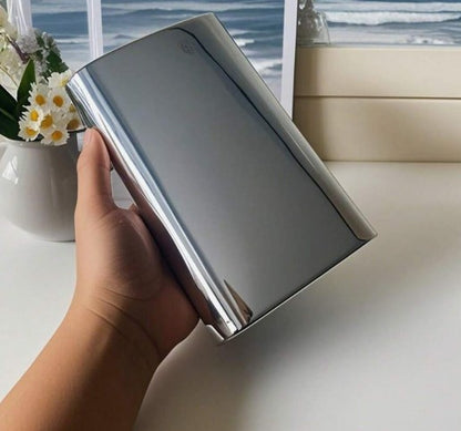 ZOEY SILVER PATENT LEATHER CLUTCH BAG
