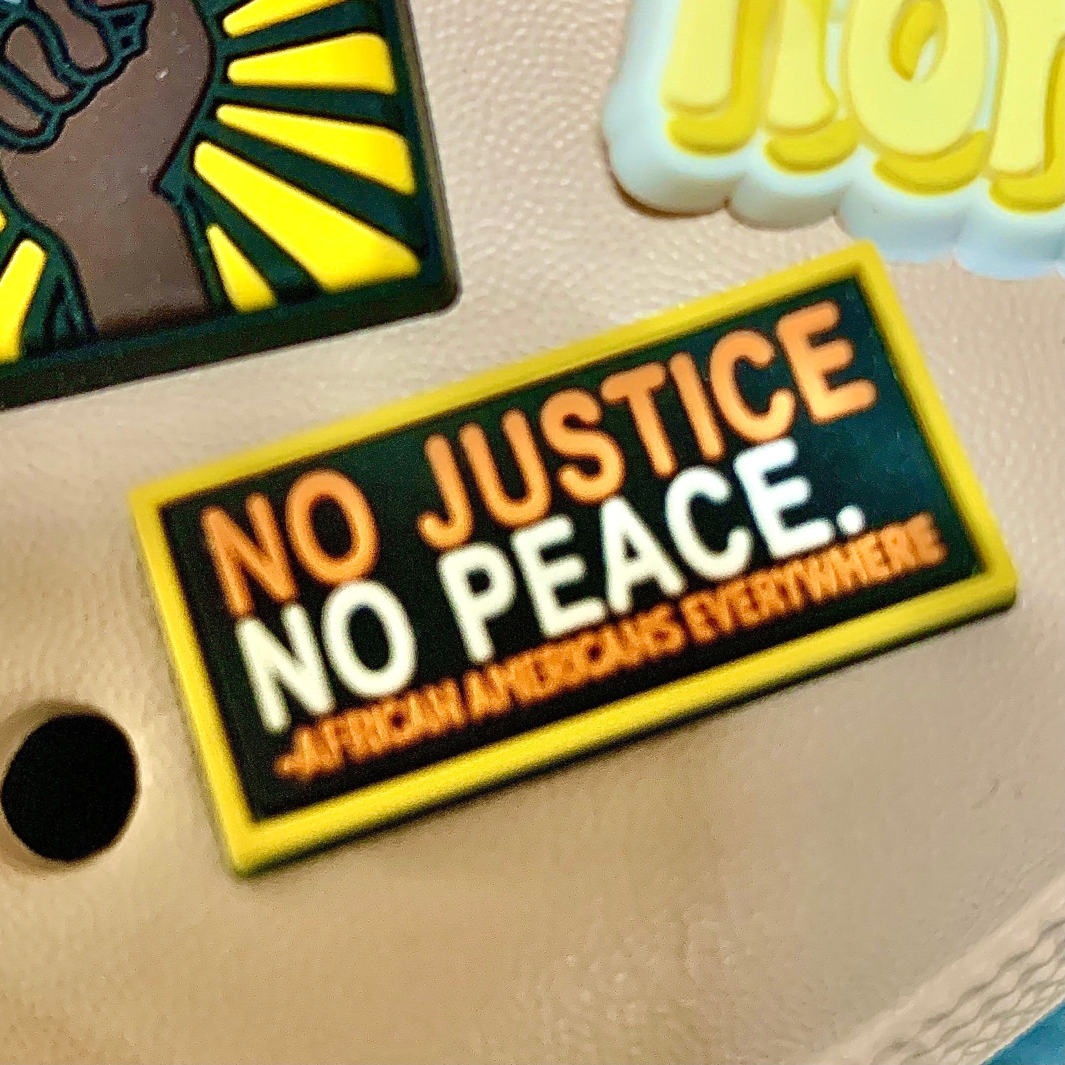 SHOE CHARMS - NO JUSTICE NO PEACE - ShoeNami
