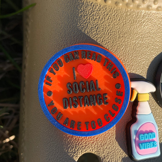 SHOE CHARMS - I HEART SOCIAL DISTANCE - ShoeNami